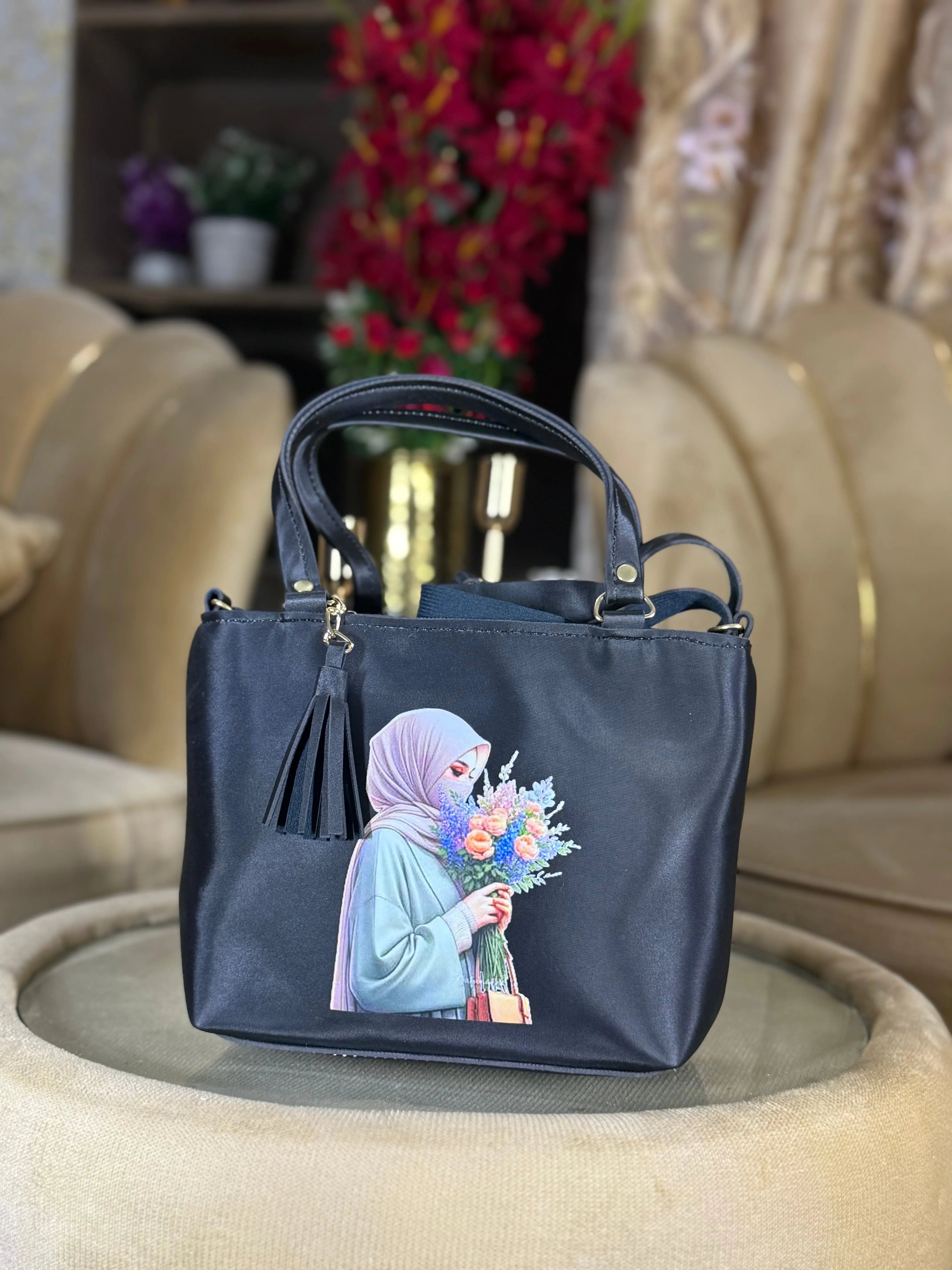 Hijab Girl Beige Canvas Bag H&B COLLECTION