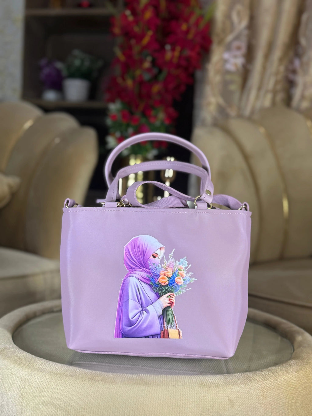 Hijab Girl Beige Canvas Bag H&B COLLECTION